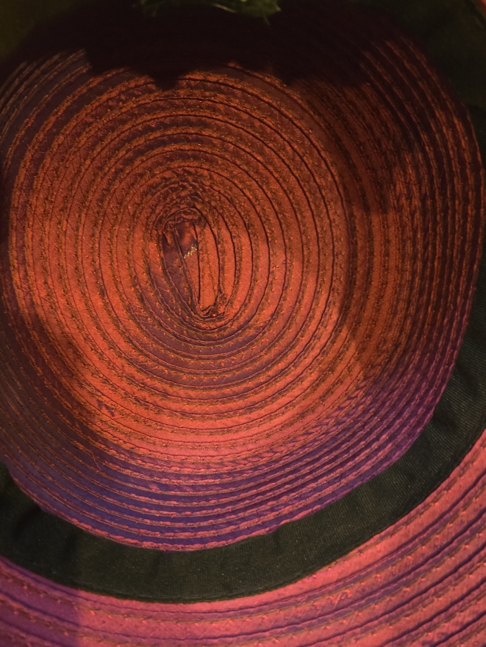 Giovannio New York Purple Iridescent Ribbon/Feather Accent Hat - Picture 10 of 11